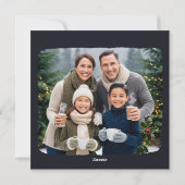 Golden mistletoe wreath Flat Holiday Card シーズンカード (裏面)