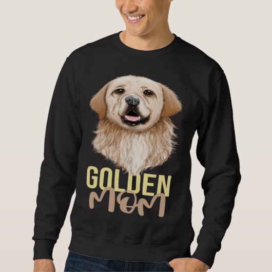 Golden Mom Golden Retriever Goldie Dog スウェットシャツ (正面)