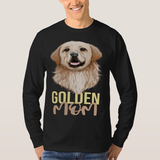 Golden Mom Golden Retriever Goldie Dog Tシャツ (正面)