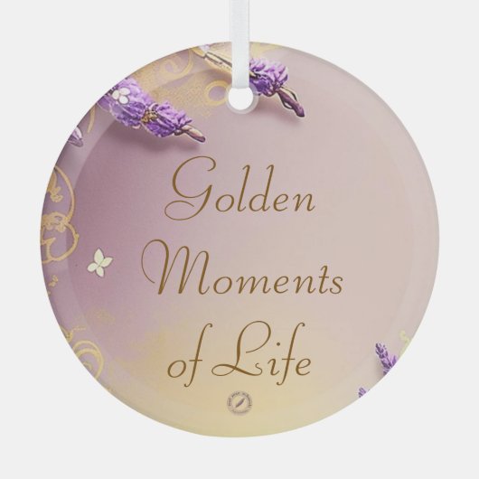 Golden Moments Ornament Schmidt Stationery ガラスオーナメント (正面)