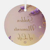 Golden Moments Ornament Schmidt Stationery ガラスオーナメント (裏面)