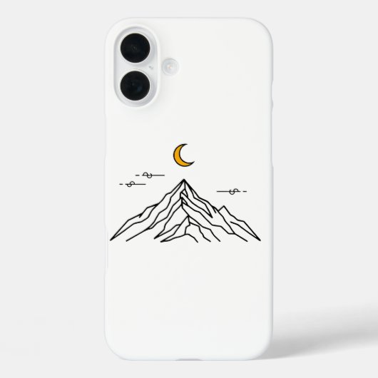 “Golden Moon & Peaks” Minimalist Case-Mate iPhoneケース (裏面)