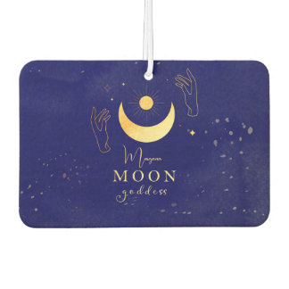 Golden Moon With Hands Personalized カーエアーフレッシュナー