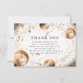Golden Moonlit Celestial Wedding サンキューカード (正面)