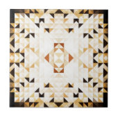 Golden Mosaic Geometric Abstract タイル (正面)