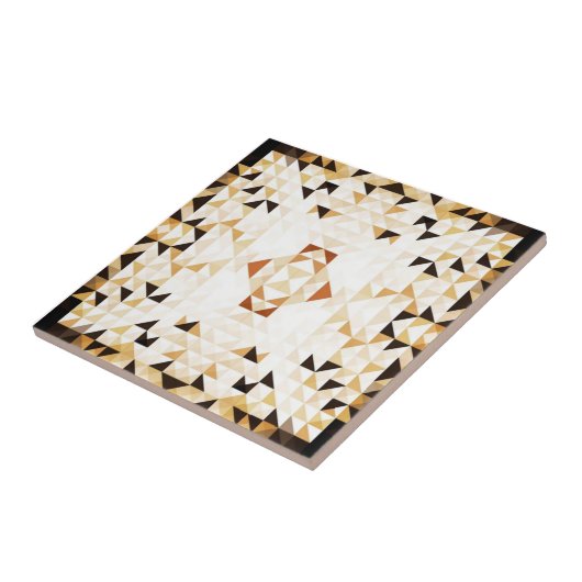 Golden Mosaic Geometric Abstract タイル (側面)