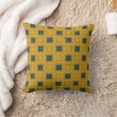 Golden Mosaic Pattern Pillow クッション (ブランケット)