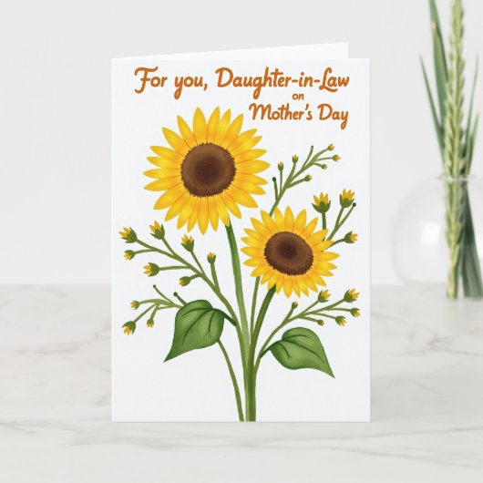 Golden Mothers Day Daughter Card カード (正面)