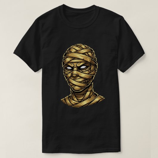 Golden Mummy Pharaoh - Ancient Egypt Streetwear Tシャツ (デザイン正面)