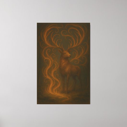 Golden Mystic Deer – Fine Art Collection   キャンバスプリント (正面)
