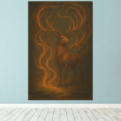 Golden Mystic Deer – Fine Art Collection   キャンバスプリント (インサイチュ (ウッドフロア))