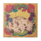 Golden Nap: Feline Serenity in Bloom タイル (正面)