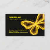 Golden Neon Wings: Luxurious Business Card Design 名刺 (裏面)