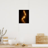 Golden Noir Abstract Wall Art – Luxury Gold ポスター (キッチン)