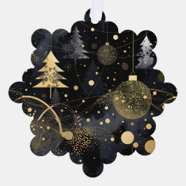Golden Noir Christmas オーナメントカード