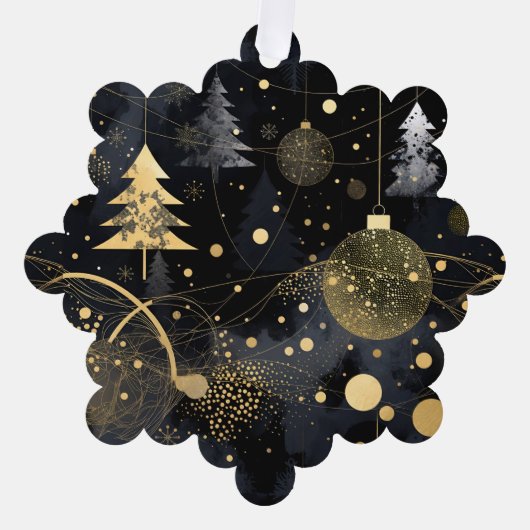 Golden Noir Christmas オーナメントカード (正面)