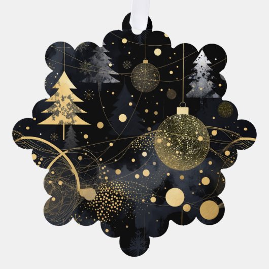 Golden Noir Christmas  オーナメントカード (正面)