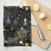 Golden Noir Christmas  キッチンタオル (四つ折り)