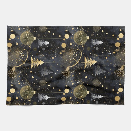 Golden Noir Christmas  キッチンタオル (横)