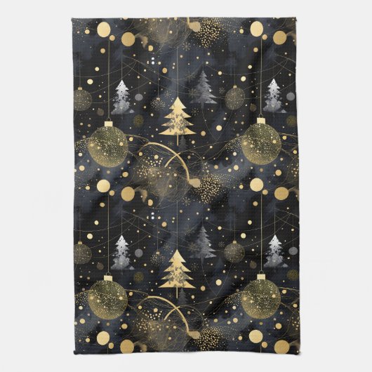 Golden Noir Christmas キッチンタオル (縦)