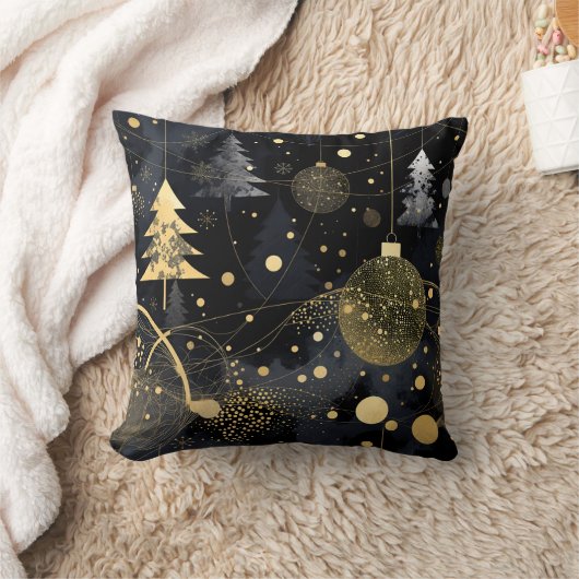 Golden Noir Christmas  クッション (ブランケット)