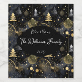 Golden Noir Christmas  ワインラベル (シングルラベル)