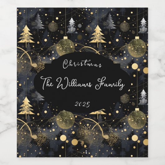 Golden Noir Christmas  ワインラベル (シングルラベル)