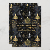Golden Noir Christmas 招待状 (正面/裏面)
