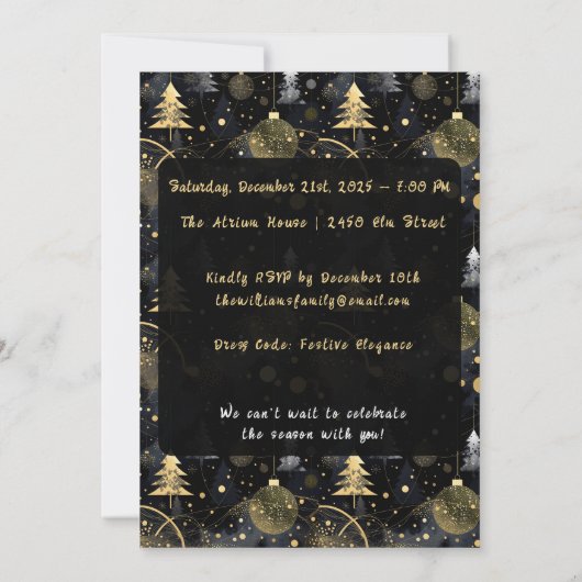 Golden Noir Christmas 招待状 (裏面)