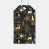 Golden Noir Christmas Forest ギフトタグ (正面)
