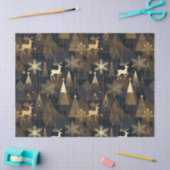 Golden Noir Christmas Forest 薄葉紙 (クラフト)