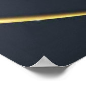 Golden Noir Minimal Lines Wall Art – Black & Gold  ポスター (角)