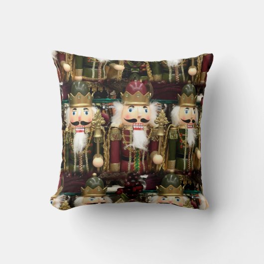 Golden Nutcracker Soldiers Christmas クッション (正面)