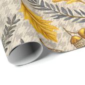 Golden Oak and Acorn for Thanksgiving Gifts ラッピングペーパー (ロールコーナー)