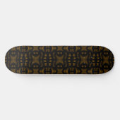 Golden Obsidian Tribal Ikat Pattern スケートボード (横)