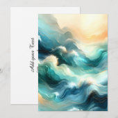 Golden Ocean Flow Abstract Waves シーズンカード (正面/裏面)