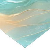 Golden Ocean Flow Abstract Waves テーブルクロス (アングル)