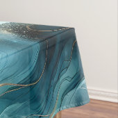 Golden Ocean Flow Abstract Waves テーブルクロス (インサイチュ)