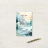 Golden Ocean Flow Abstract Waves ポストイット (デスク上)