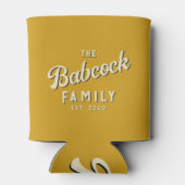 Golden Ochre Retro Family Name & Year 缶クーラー (裏面)