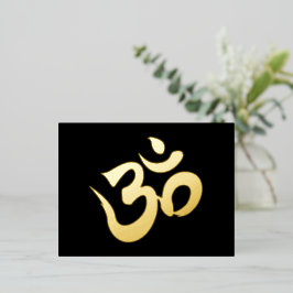 Golden OM On  Black 箔シーズンポストカード