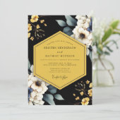 Golden Onyx Flora Wedding 招待状 (スタンド正面)