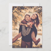 Golden Orange Sunset Fireflies Country Wedding セーブザデート (裏面)