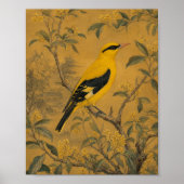 Golden Oriole Chinoiserie Wall Poster ポスター (正面)