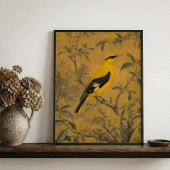Golden Oriole Chinoiserie Wall Poster ポスター