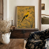 Golden Oriole Chinoiserie Wall Poster ポスター