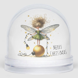Golden Ornament Fairy Holiday Card