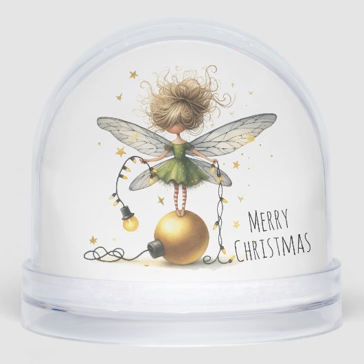 Golden Ornament Fairy Holiday Card (正面)