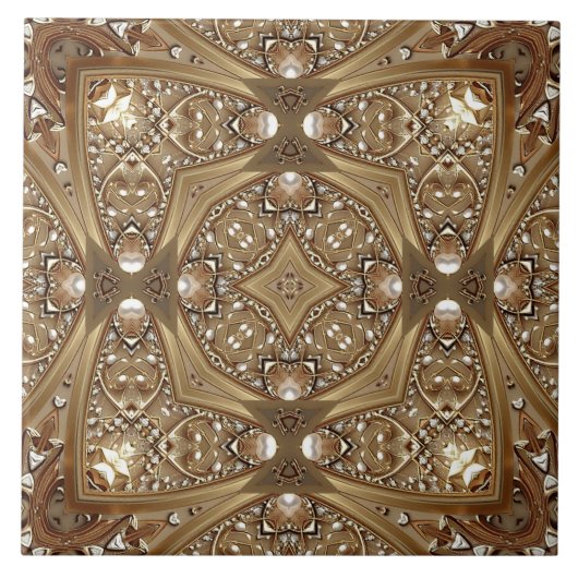 Golden Ornate Ceramic Tile タイル (正面)