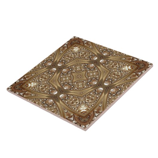 Golden Ornate Ceramic Tile タイル (側面)